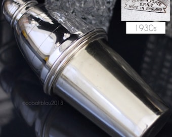 Cocktail Shaker, 1930s, Yeoman Plate, EPNS, Made in England / Silver Plated