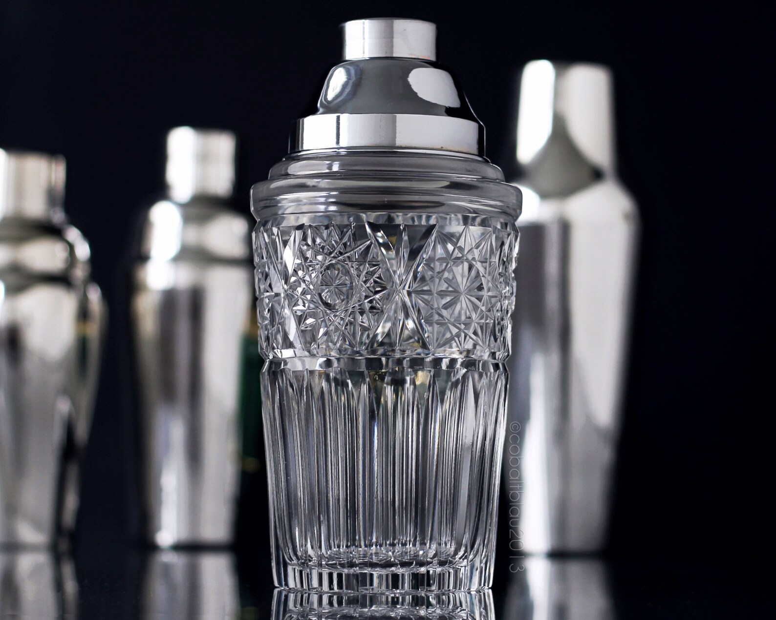 Crystal Cocktail Shaker Martini Shaker Cut Glass Cocktail Etsy