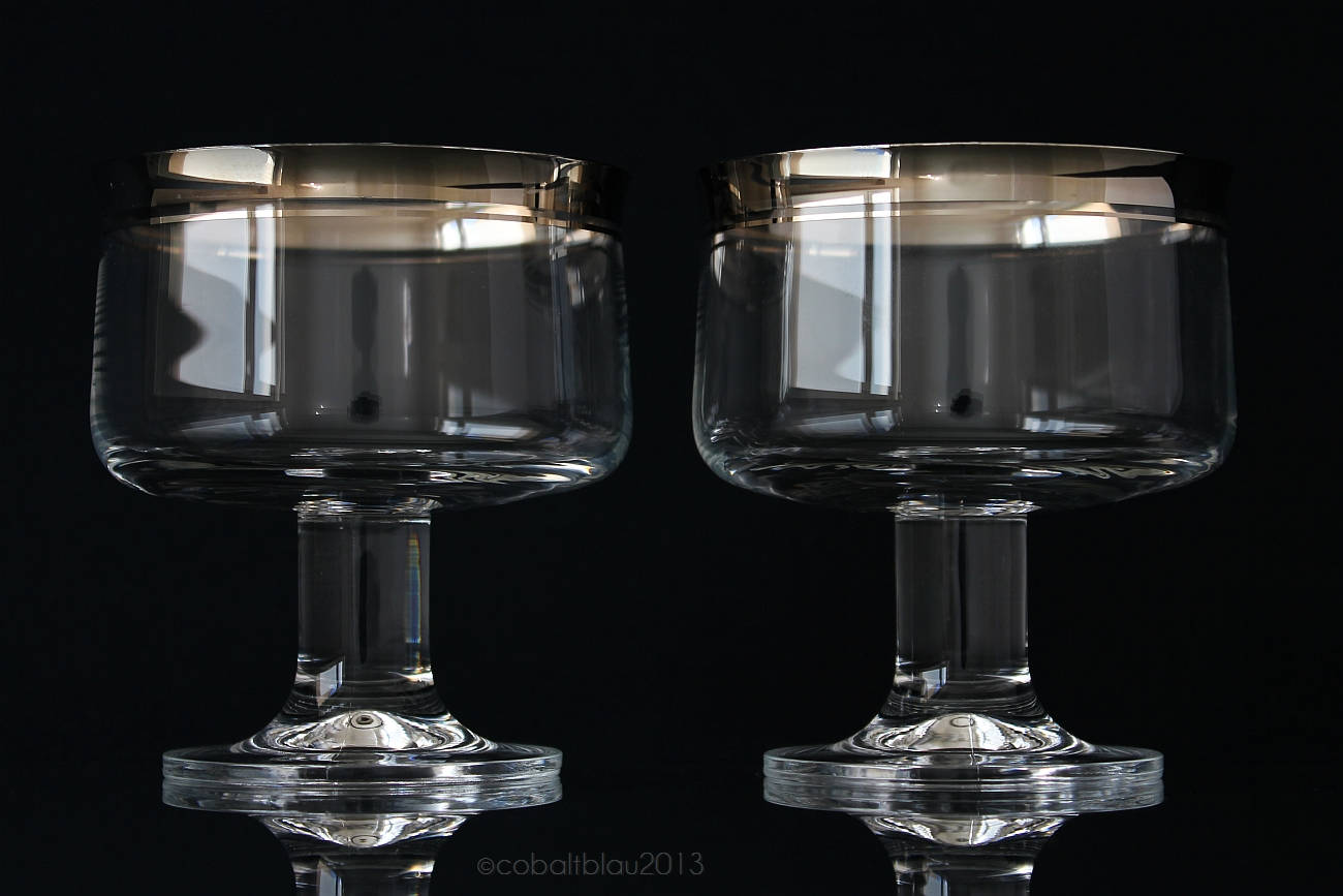 Silver Rim Cocktail Glasses Champagne Glasses 1960s 1970s Etsy UK
