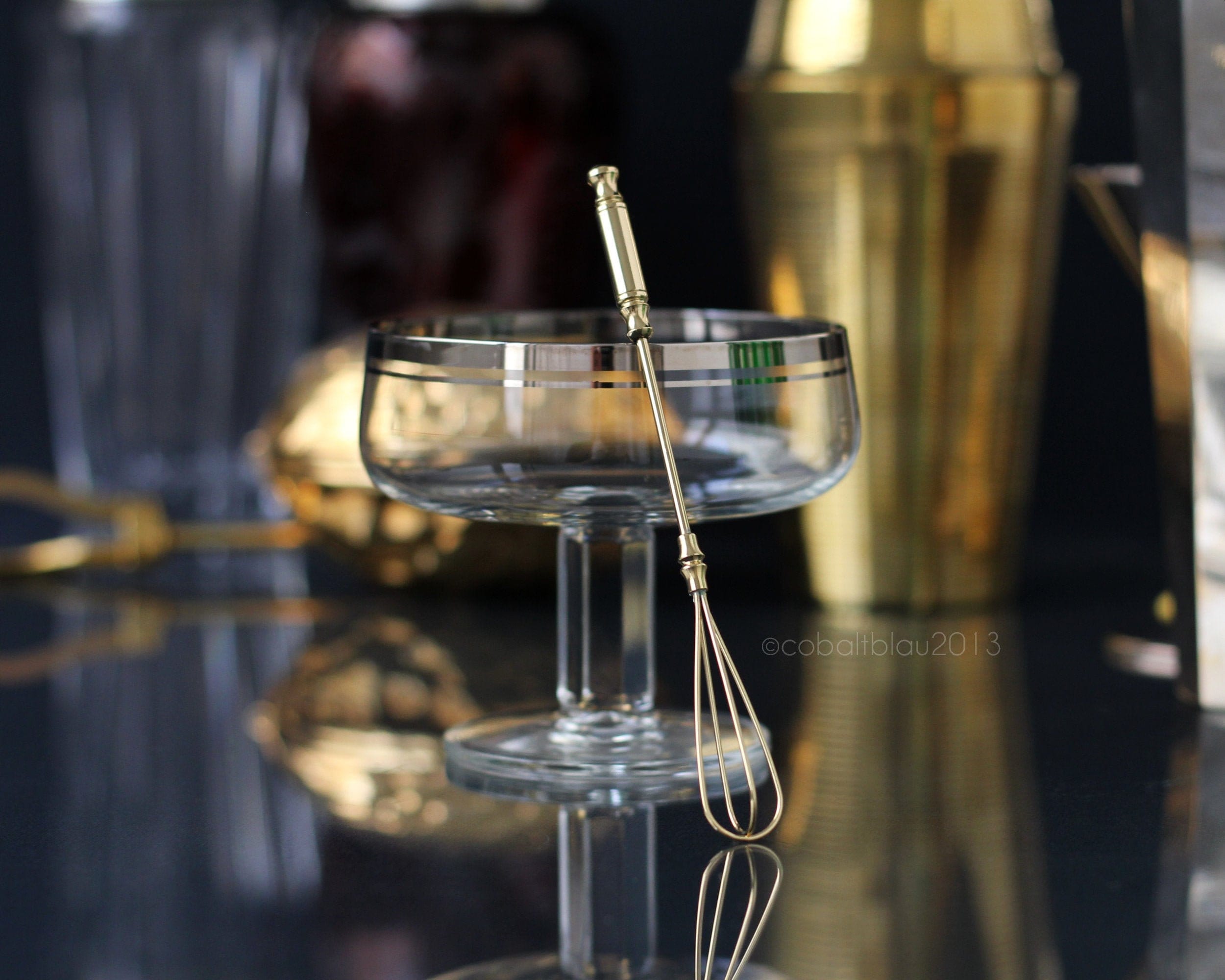 Champagne Whisk Stirrer Cocktail Stirrer Gold Plated Etsy