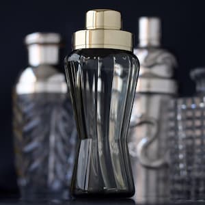 Mid Century Glas Cocktailshaker, Vintage, 50er, 60er Jahre