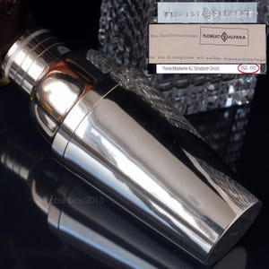 Vtg. Cocktail Shaker, Art Deco Period, 1920s, 1930s, Silver Plated, Antique