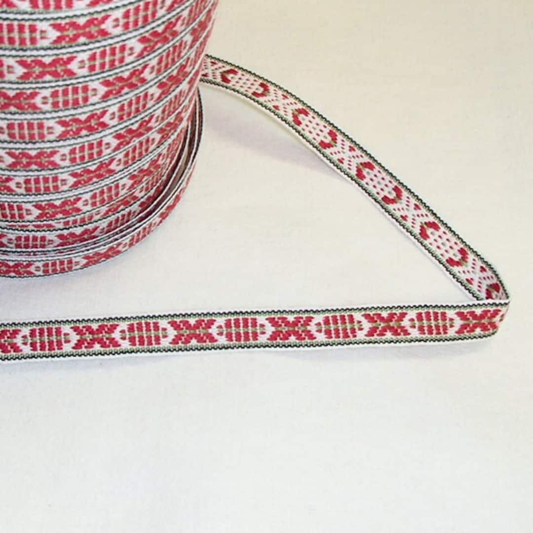 Swedish Woven Fabric Ribbon Trim - 5 Yard Piece - #1069 - Etsy