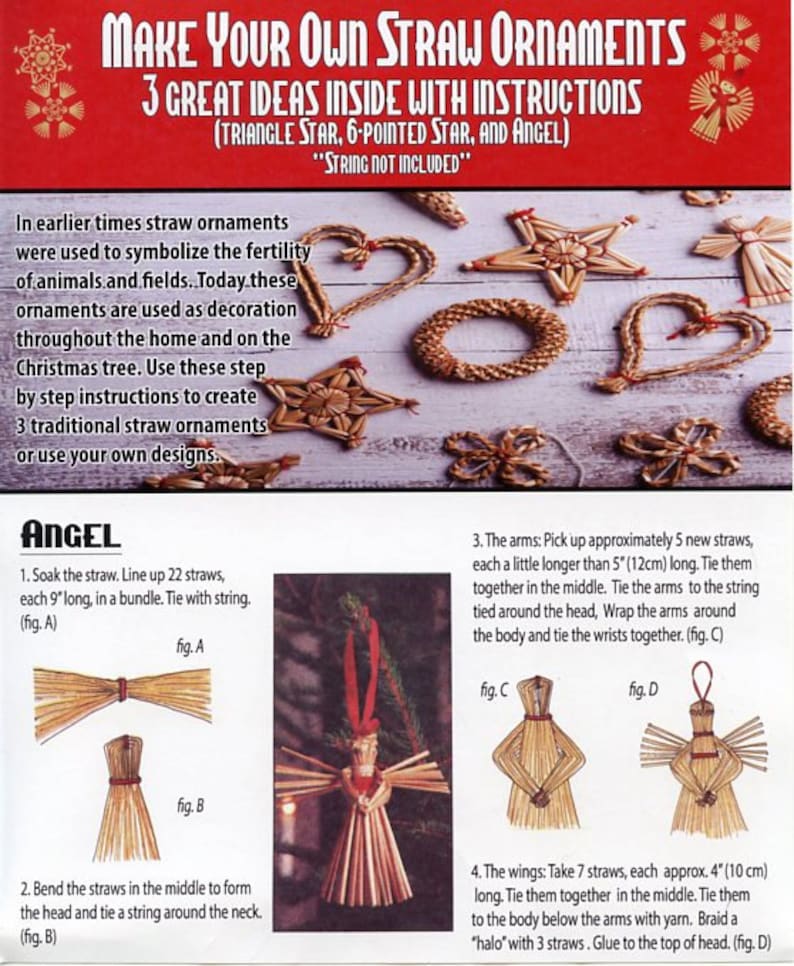 DIY Scandinavian Straw Kit for Making Your Own Straw Ornaments Etsy