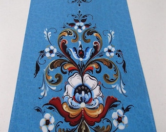 Norwegian Folk Art Rosemaling Printed on Polyester Table Runner 11&quot; x 35&quot; Lise Lorentzen artwork