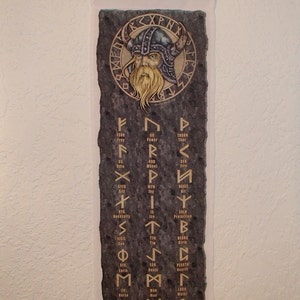 Scandinavian Swedish Norwegian Danish Viking Runes Wall Hanging