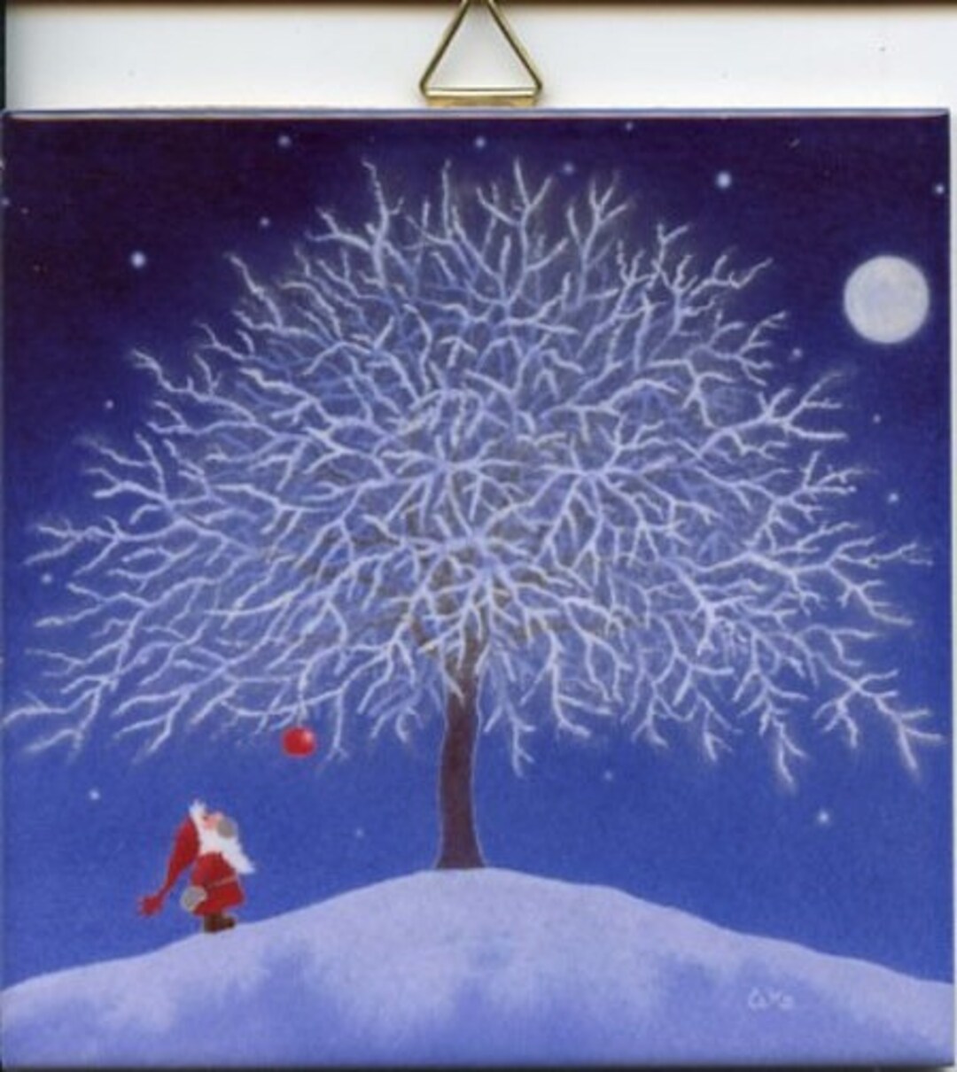 Scandinavian Swedish Gnome Tomte at Big Tree Tile ~ Trivet ~ Hot Pad - Etsy