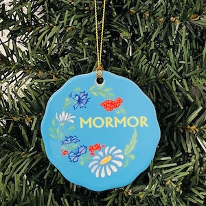 Norwegian or Swedish Grandmother Mormor Ceramic Ornament 2 3/4&quot;