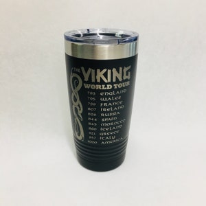 Viking World Tour Stainless Steel Thermos Tumbler Coffee Cup