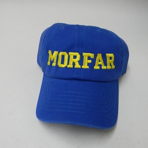 Scandinavian Embroidered Baseball Cap Hat for Swedish Grandfathers = Morfar or Farfar