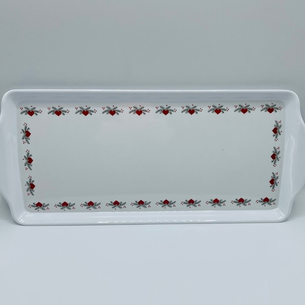 Hearts & Pines Serving Tray for Scandinavian Swedish Almond Cake