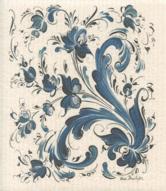 Norwegian Rosemaling Folk Art on by Lise Lorentzen on Swedish - Etsy