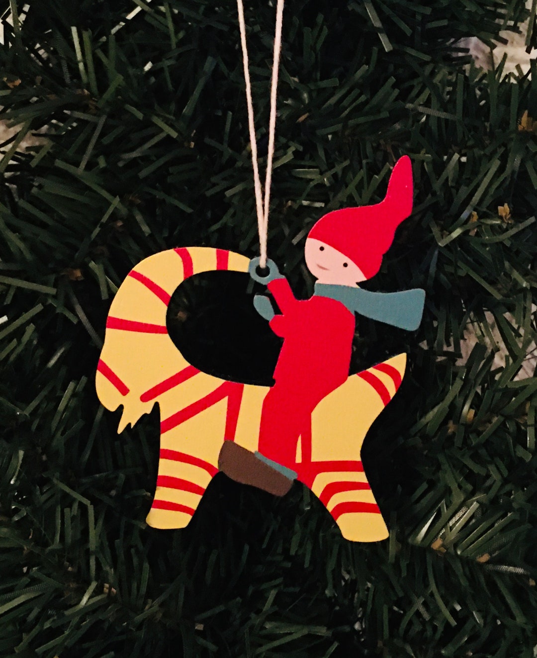 Scandinavian Swedish Gnome Tomte on Goat Jul Bock Ornament - Etsy