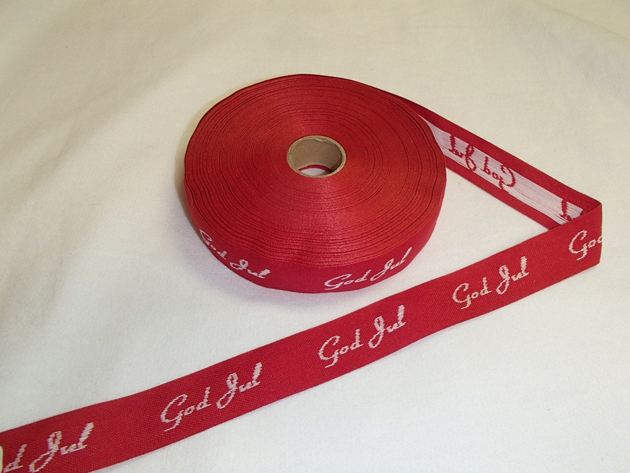 Swedish Cotton Fabric Ribbon Trim 5 Yard Piece God Jul - Etsy