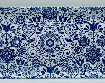 Blue Birds & Flowers Serving Tray for Scandinavian Swedish Almond Cake