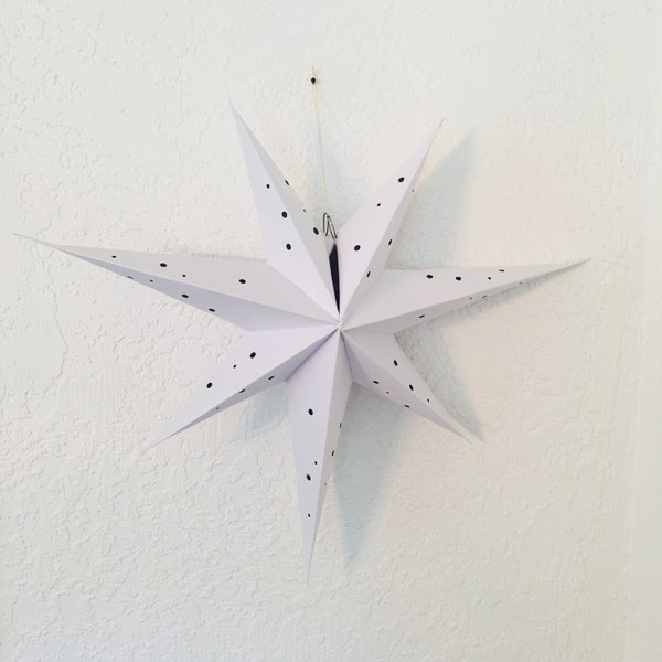 Scandinavian Nordic White Paper Advent Star