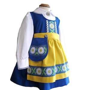 Swedish National Costume Dress for Girls