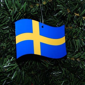 Scandinavian Sweden Flag Christmas Tree Ornament