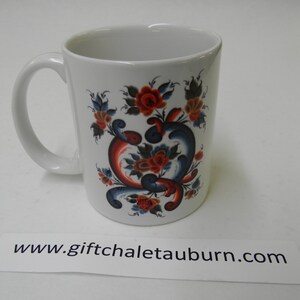 Scandinavian Norwegian Rosemaling Coffee Tea Mug