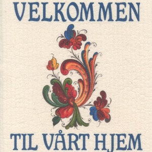 Norwegian Rosemaling Folk Art on Swedish Dish Cloth