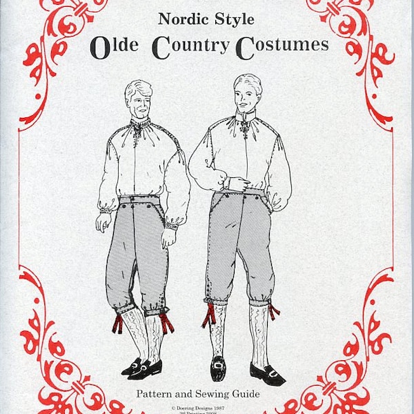 Scandinavian Nordic Style Olde Country Costume Pattern for Shirt & Knickers #873