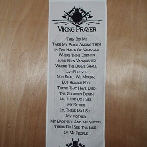 Scandinavian Swedish Norwegian Danish Wall Hanging - Viking Prayer 25" x 9"