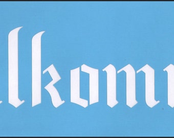 Scandinavian Swedish Valkommen Border Stencil