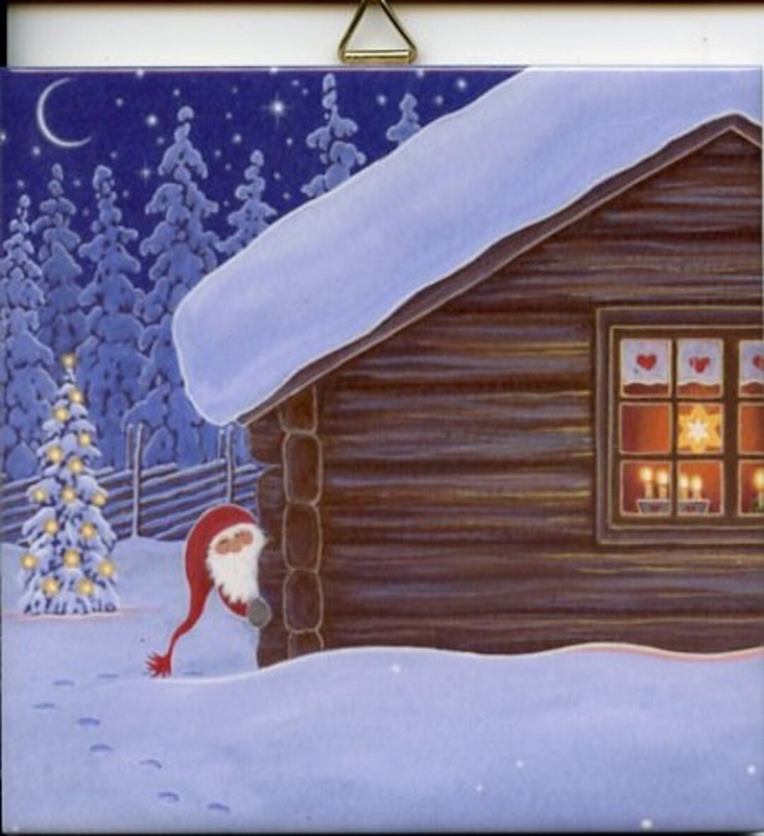 Scandinavian Swedish Gnome Tomte Tile Trivet Hot Pad - Etsy