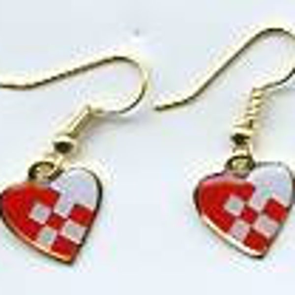 Scandinavian Hook Earrings with Danish Heart Basket