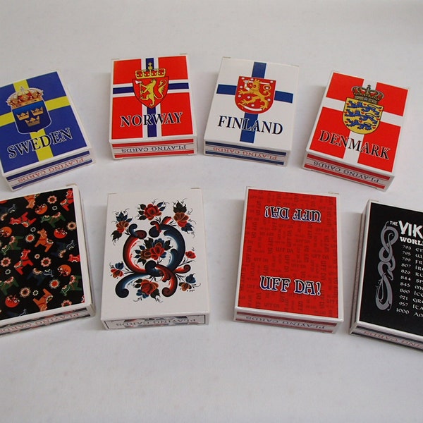 Scandinavian Deck of Poker Size Playing Cards - Norway Sweden Finland Denmark