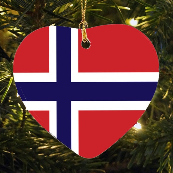 Ceramic Flag Heart Ornament 3