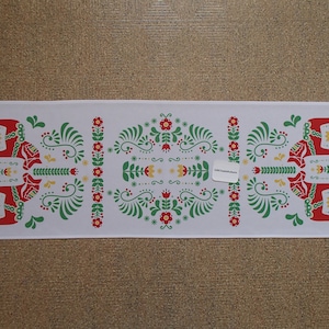 Scandinavian Swedish Dala Horse Table Runner 11&quot; x 35&quot;