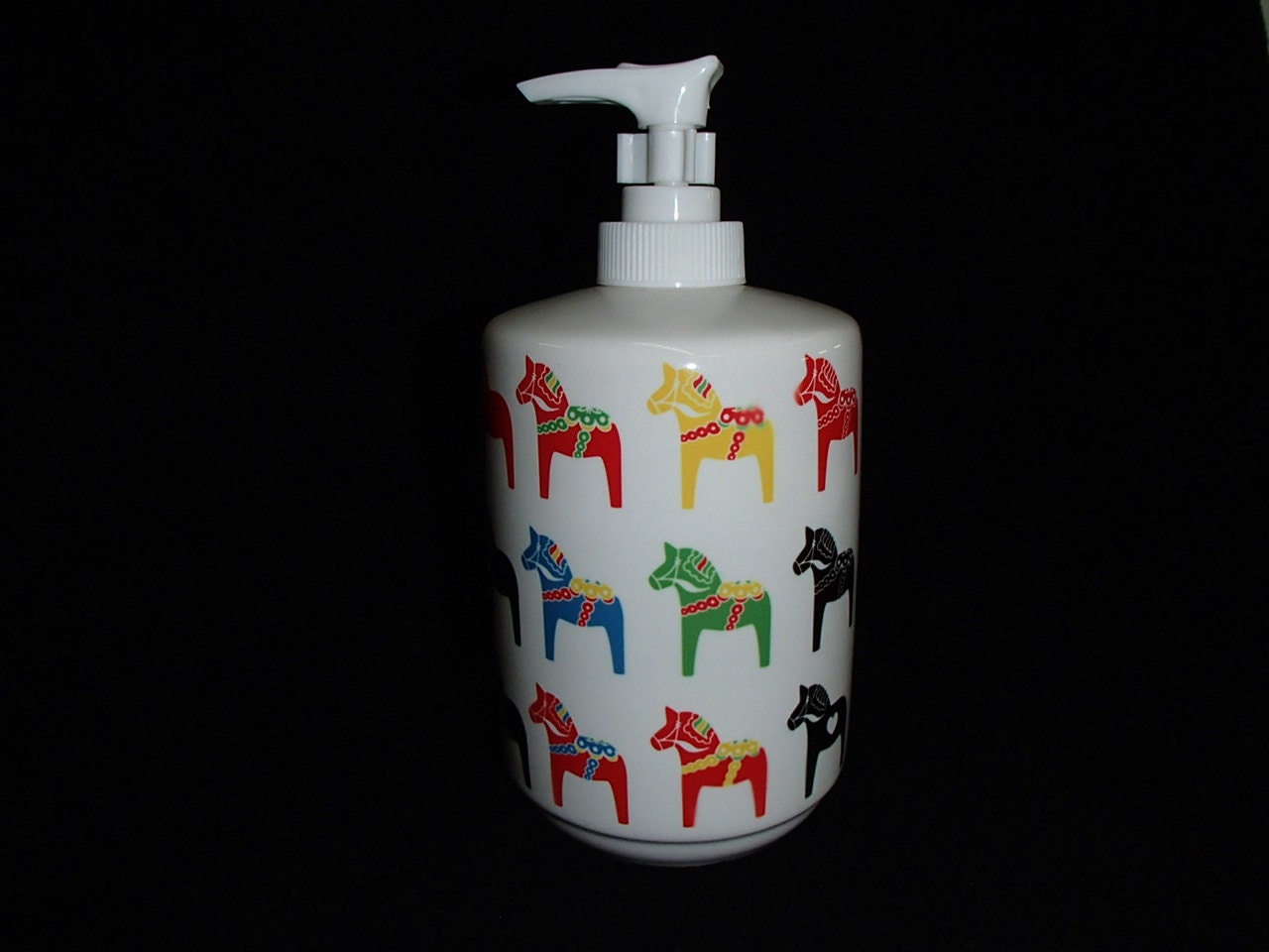 Swedish Ceramic Soap Dispenser or Lotion Pump Dala Horse or Etsy