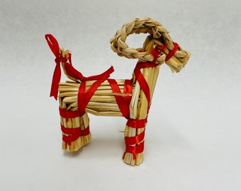 Scandinavian Nordic Decorations  ~ 4" Straw Goat Jul Bock