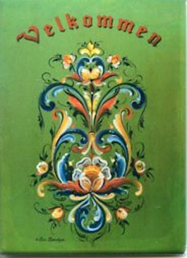 Norwegian Rosemaling Magnet Artwork by Lise Lorentzen