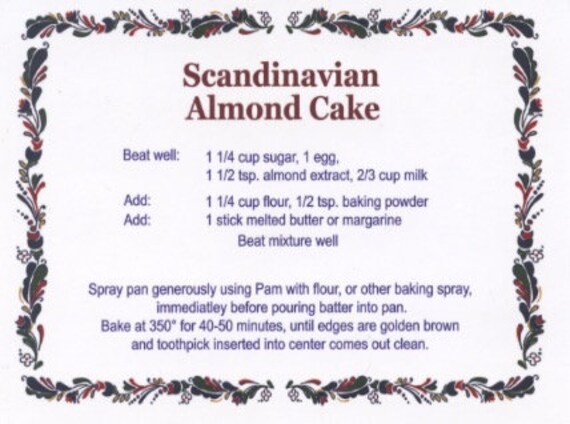 Buy Scandinavian Swedish Almond Cake Pan With Recipe B250 Online in India 