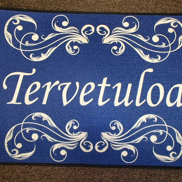 Scandinavian Finnish Sisu or Tervetuloa Welcome Rug ~ Floor Mat #244