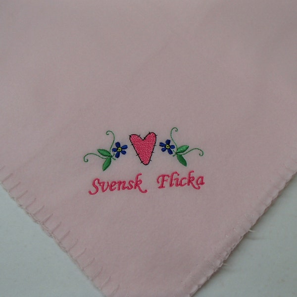 Svensk Flicka - Fleece Baby Blanket