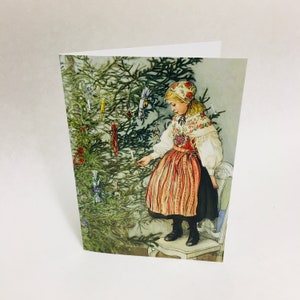 Swedish artist, Carl Larsson Decorating the Tree Christmas Cards Box of 12 #CL1992