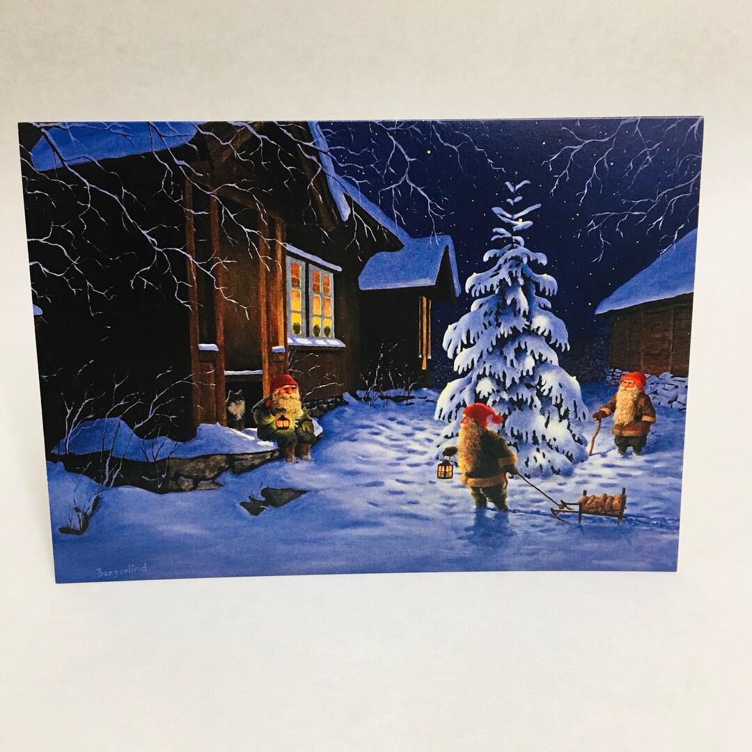 Swedish Artist Jan Bergerlind Tomte Gnome Christmas Cards Box Of 12 swedish-artist-jan-bergerlind-tomte-gnome-christmas-cards-box-of-12