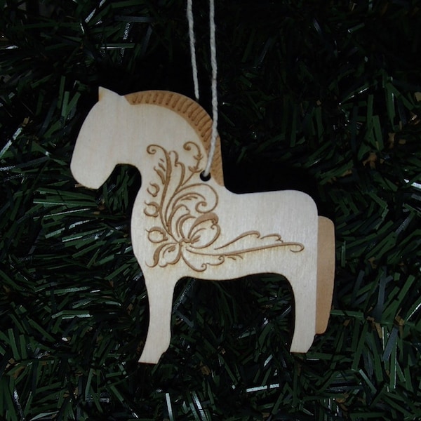 Baltic Birch Ornament - Scandinavian Norwegian Fjord Horse