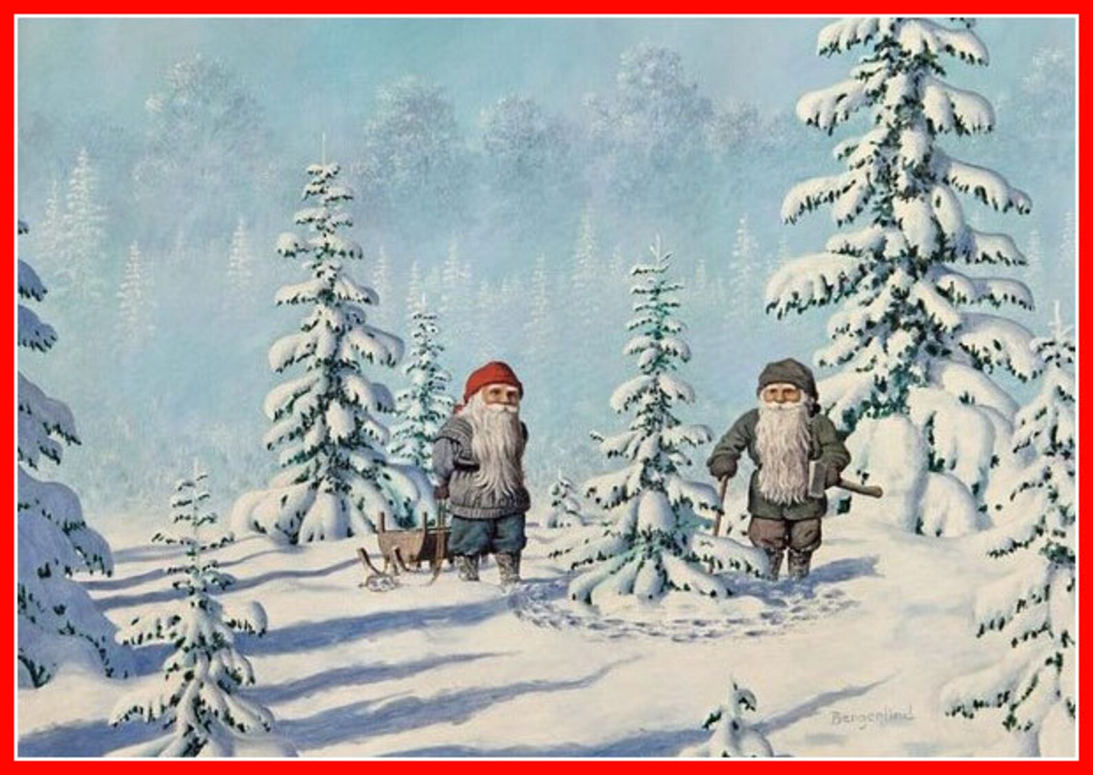 Swedish Artist Jan Bergerlind Tomte Gnome Christmas Paper Etsy swedish-artist-jan-bergerlind-tomte-gnome-christmas-paper-etsy