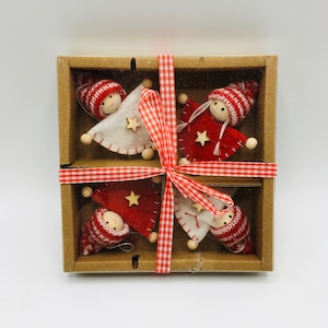 Nordic Scandinavian Elf Gnome Tomte Ornaments Box of 4 image 2