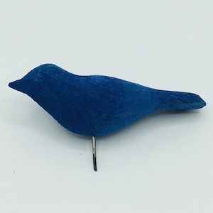 10 Swedish Natural Wood Birds - 2 inch with pins