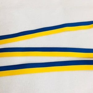 Blue and Yellow Colors for Sweden or Ukraine Fabric Ribbon Trim - 5 yard piece
