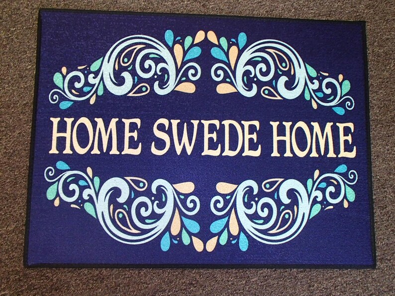 Scandinavian Swedish Rug Door Mat 247 Home Swede Home Etsy