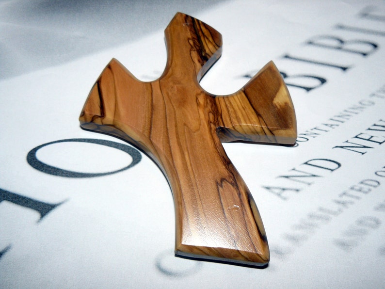 Olive Wood Tao Tau Cross St. Anthony's Cross From Holy | Etsy