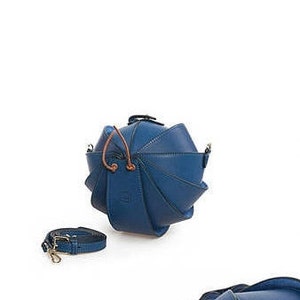 Blue leather bag, small blue purse, blue bag, blue leather purse, mini crossbody bag, small shoulder bag, cell phone crossbody, beetle bags