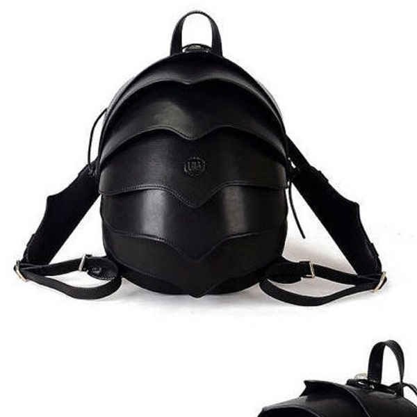 Small Black Backpack, Black Crossbody Bag, Leather Backpack Women, Crossbody Bags for Women, Shoulder Bag Women, Beetle Bag, Backpack Purse