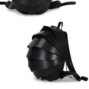 Large Backpack, Black Backpack Purse, Leather Backpack women, Leather Backpack Men, Leather Backpack women, Beetle Backpack